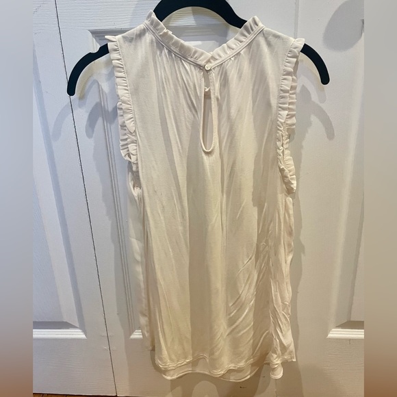 LOFT Cream Sleeveless Tank Top in Ivory - Picture 3 of 4